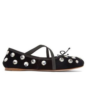 STUNNING SO RARE MIU MIU VELVET BALLET FLATS 38